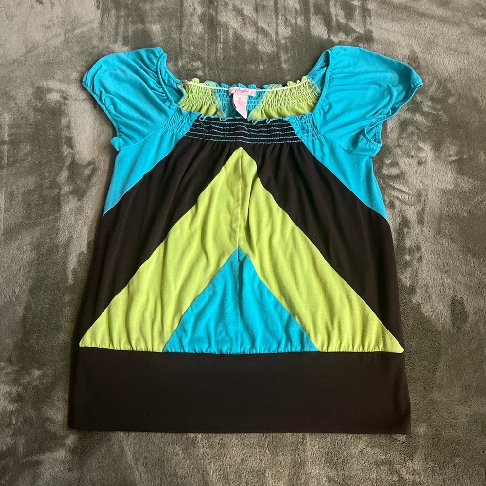 Retro Multicolor Y2K-Inspired Top